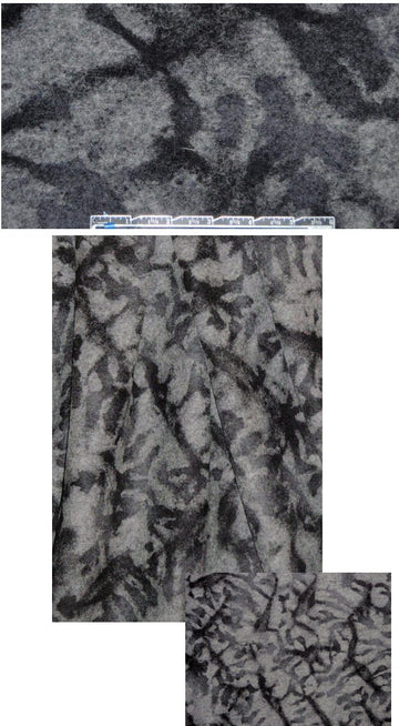 Italian abstract design charcoal boiled wool