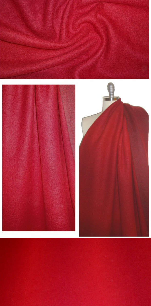 Italian textured boiled wool fleece - valentino ombre