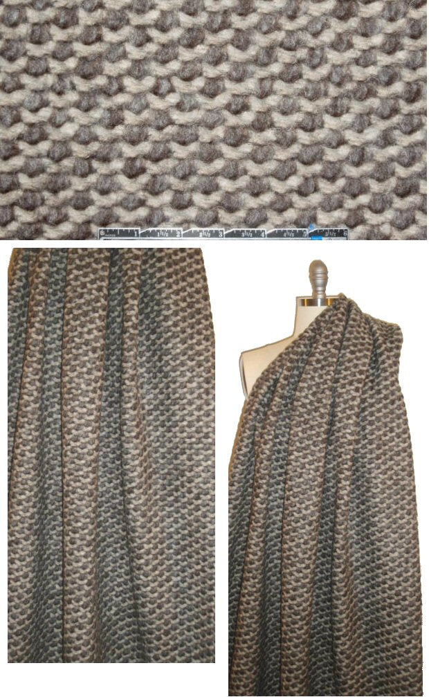 Italian chunky boucle textured wool knit