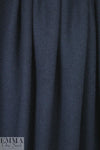Italian dark navy boiled wool knit coating