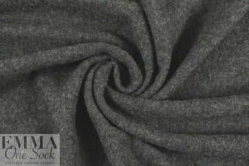 boiled wool knit coating - charcoal heather