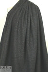 boiled wool knit coating - charcoal heather