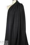 luxury boiled wool knit coating - black 2 yd