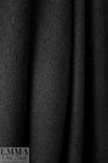 luxury boiled wool knit coating - black 2 yd
