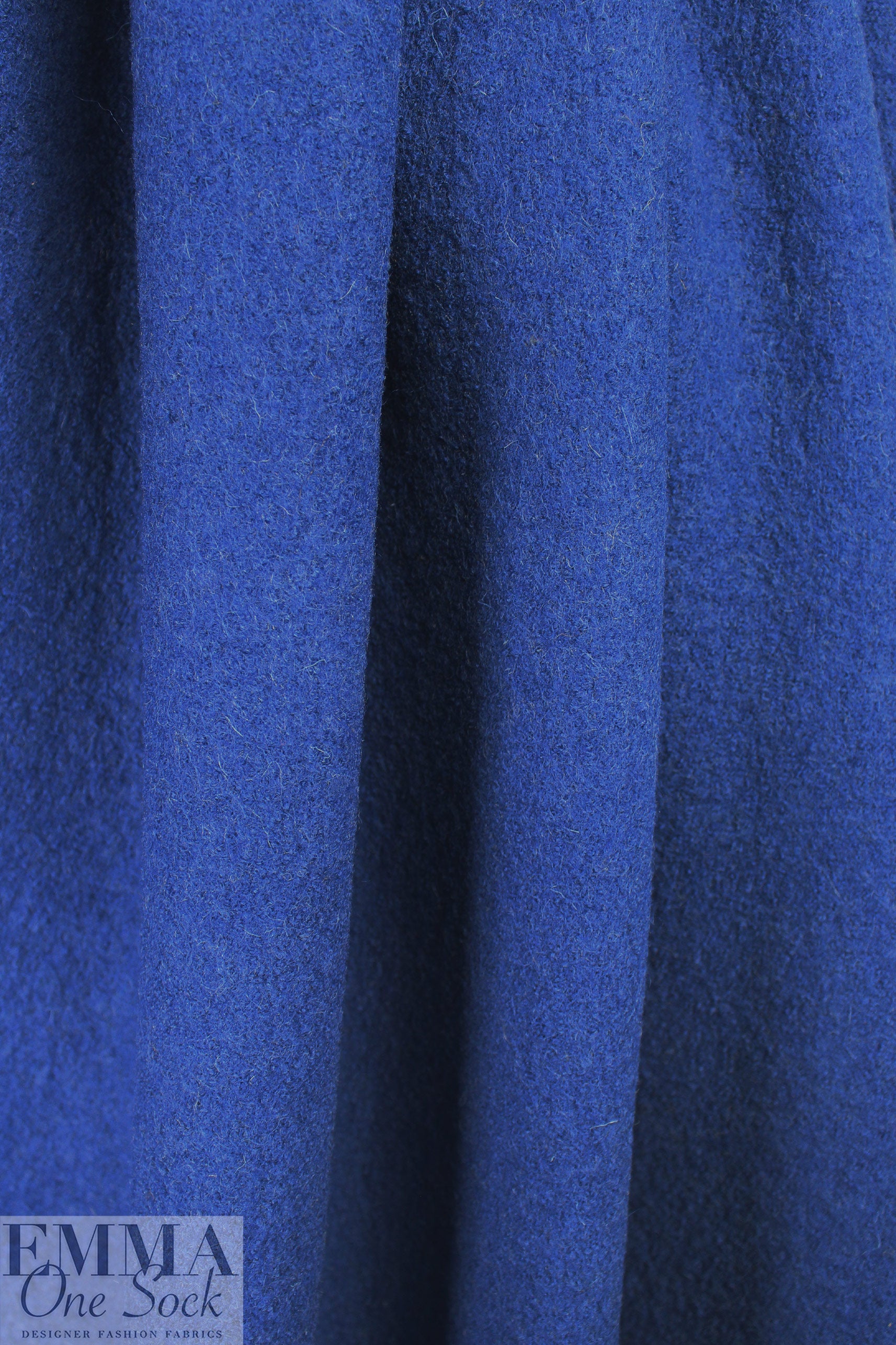 luxury boiled wool knit coating - pacific blue 1 yard
