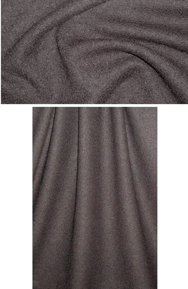 Italian nubby boiled wool knit - espresso