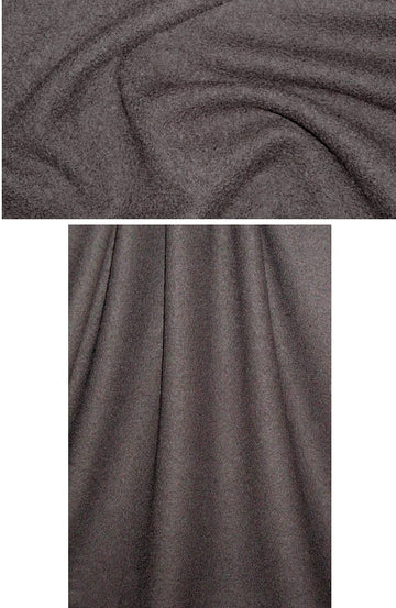 Italian nubby boiled wool knit - espresso