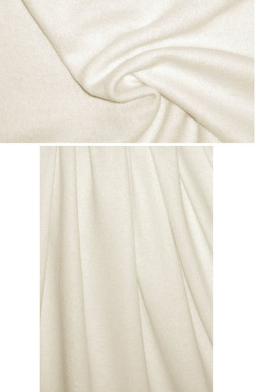 Italian fine boiled wool sweater knit - ivory .875 yds