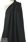 Italian boiled wool knit coating - black