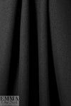 Italian boiled wool knit coating - black
