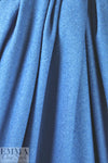 Italian azure blue boiled wool boucle' woven