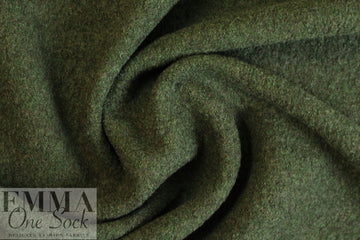 Italian boiled wool knit coating - chive