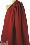 Italian boiled wool knit coating - tomato red