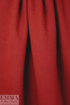 Italian boiled wool knit coating - tomato red