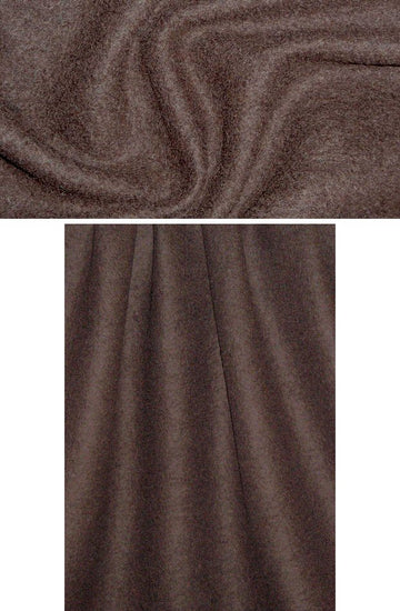 Italian wool fleece - dark chocolate .75 yds
