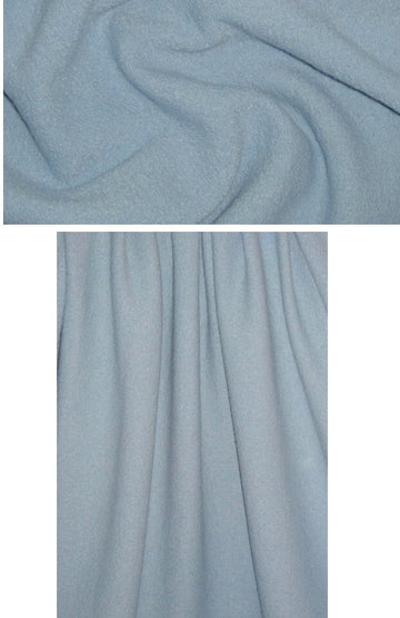 Italian textured boiled wool knit - blue fog