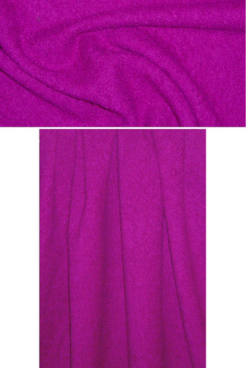 Italian vivid fuschia nubby wool double boucle' .625 yds