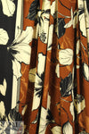 Italian pen and ink floral double border viscose/spandex knit