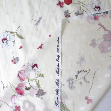 Italian 'Dutch tulips' luxury cotton jacquard