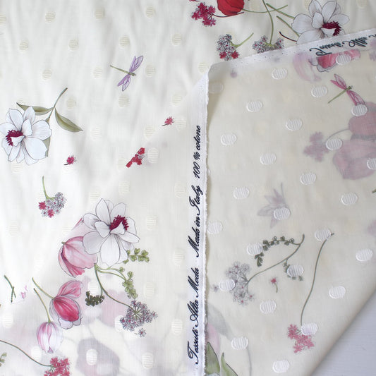 Italian 'Dutch tulips' luxury cotton jacquard