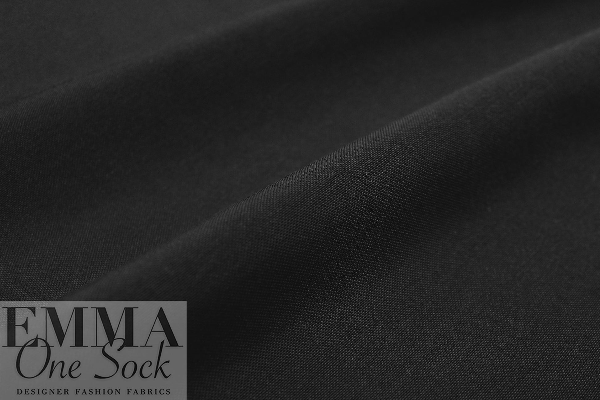 Italian viscose/cotton jacket weight woven - black 1.5 yds