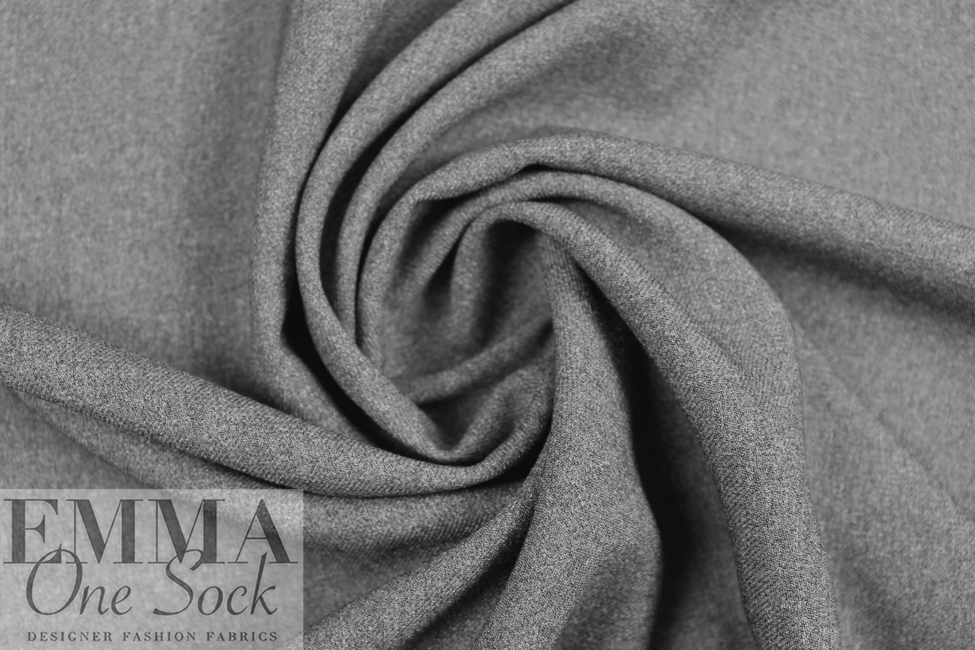 CA designer brushed gabardine suiting - charcoal 1.125 yds