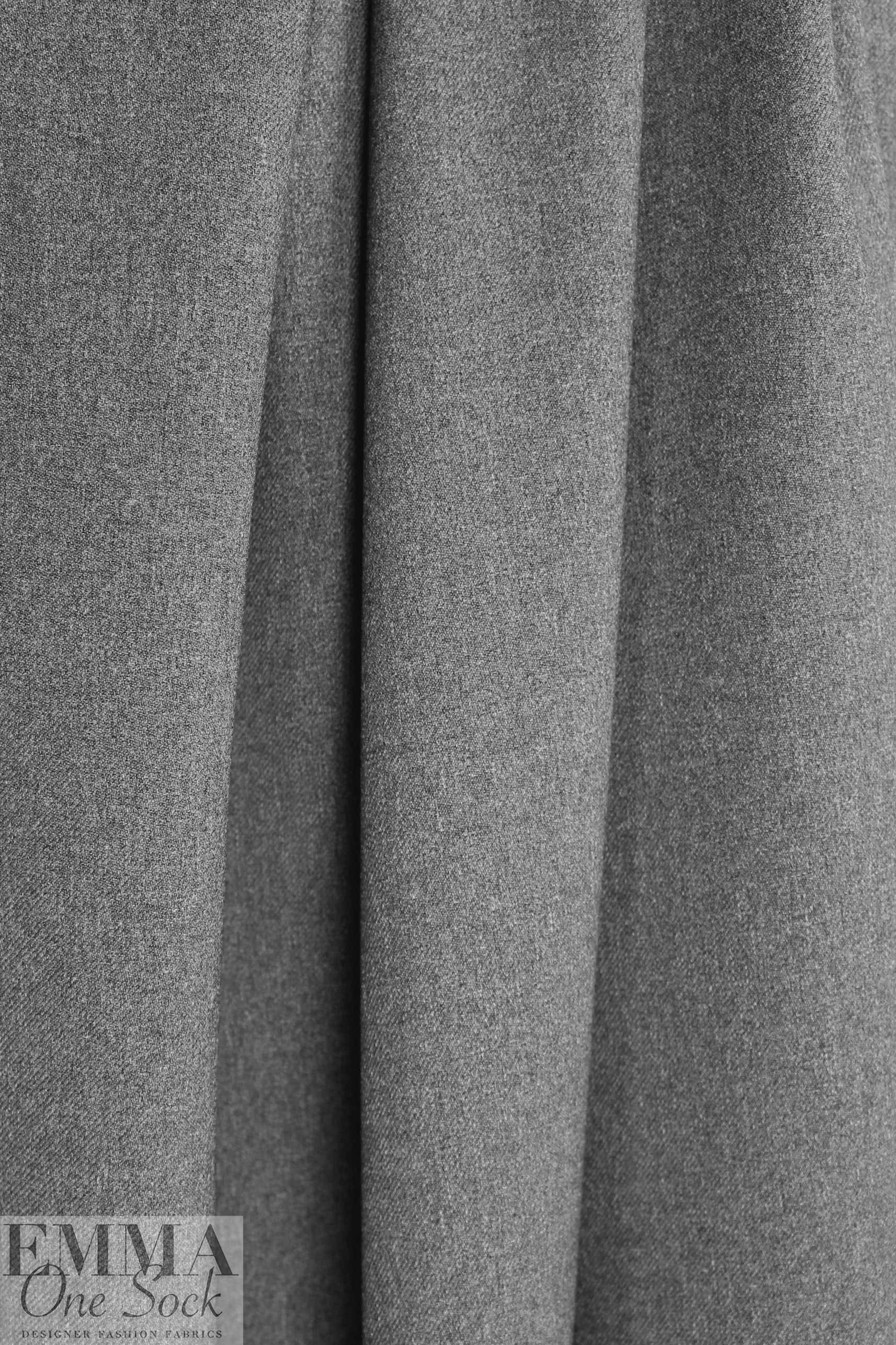 CA designer brushed gabardine suiting - charcoal 1.125 yds