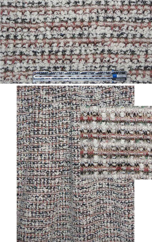Italian chunky textured boucle knit - winter white, etc. 2.2 yd