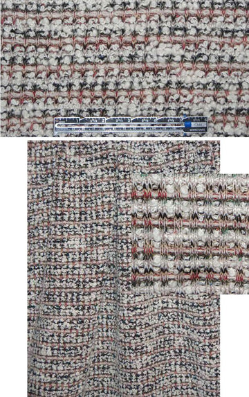 Italian chunky textured boucle knit - winter white, etc. 2.2 yd