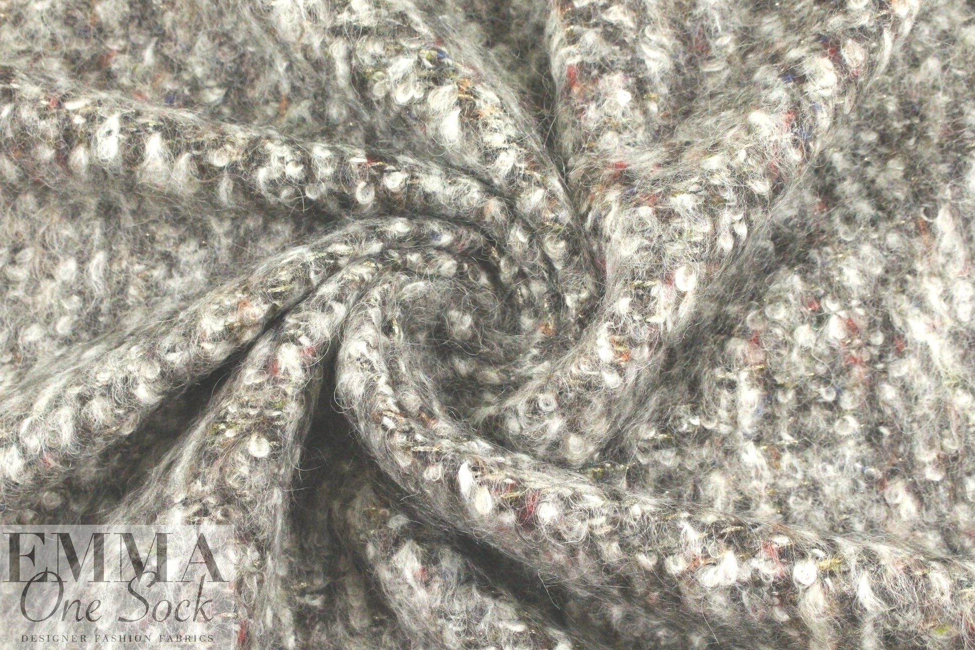 Italian wool/mohair blend sparkle boucle' 2.375 yd