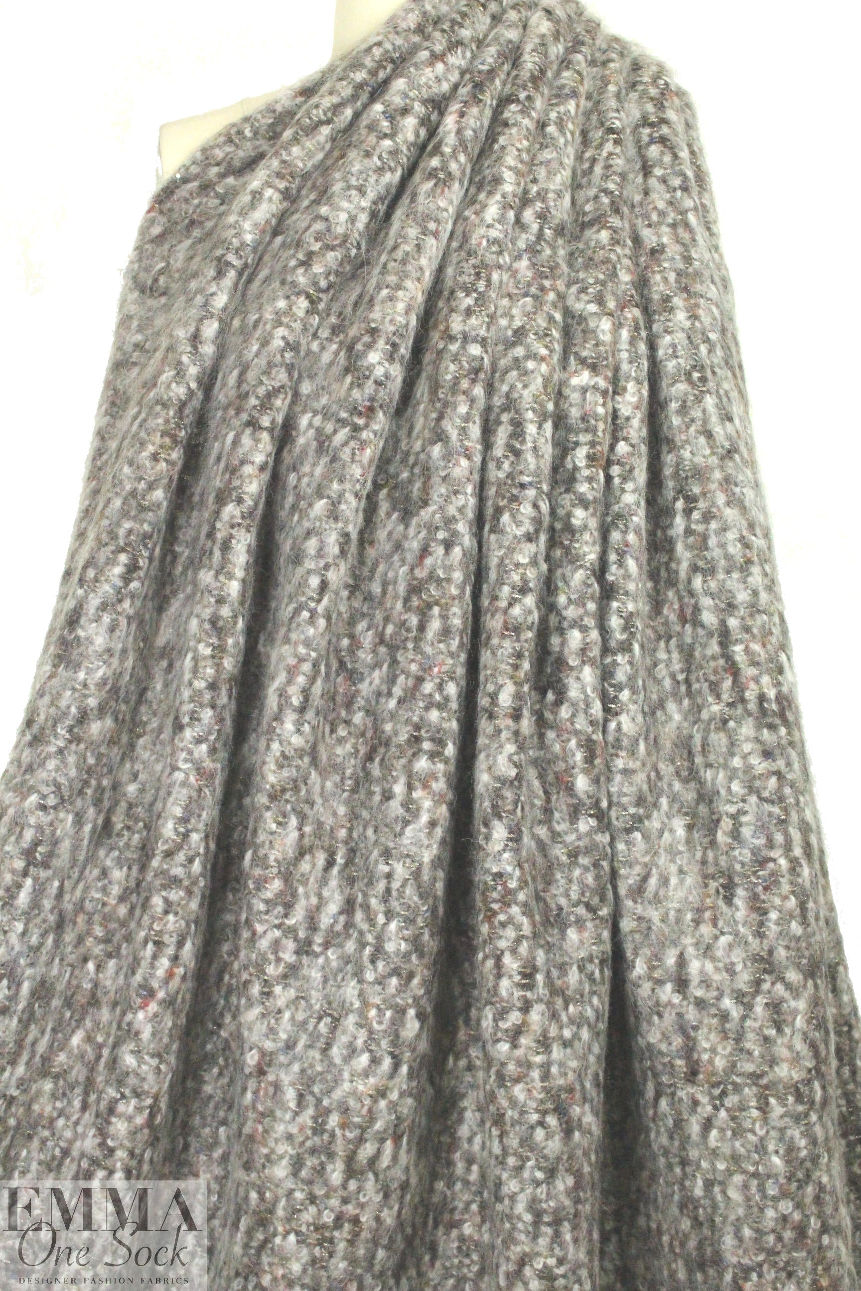 Italian wool/mohair blend sparkle boucle' 2.375 yd