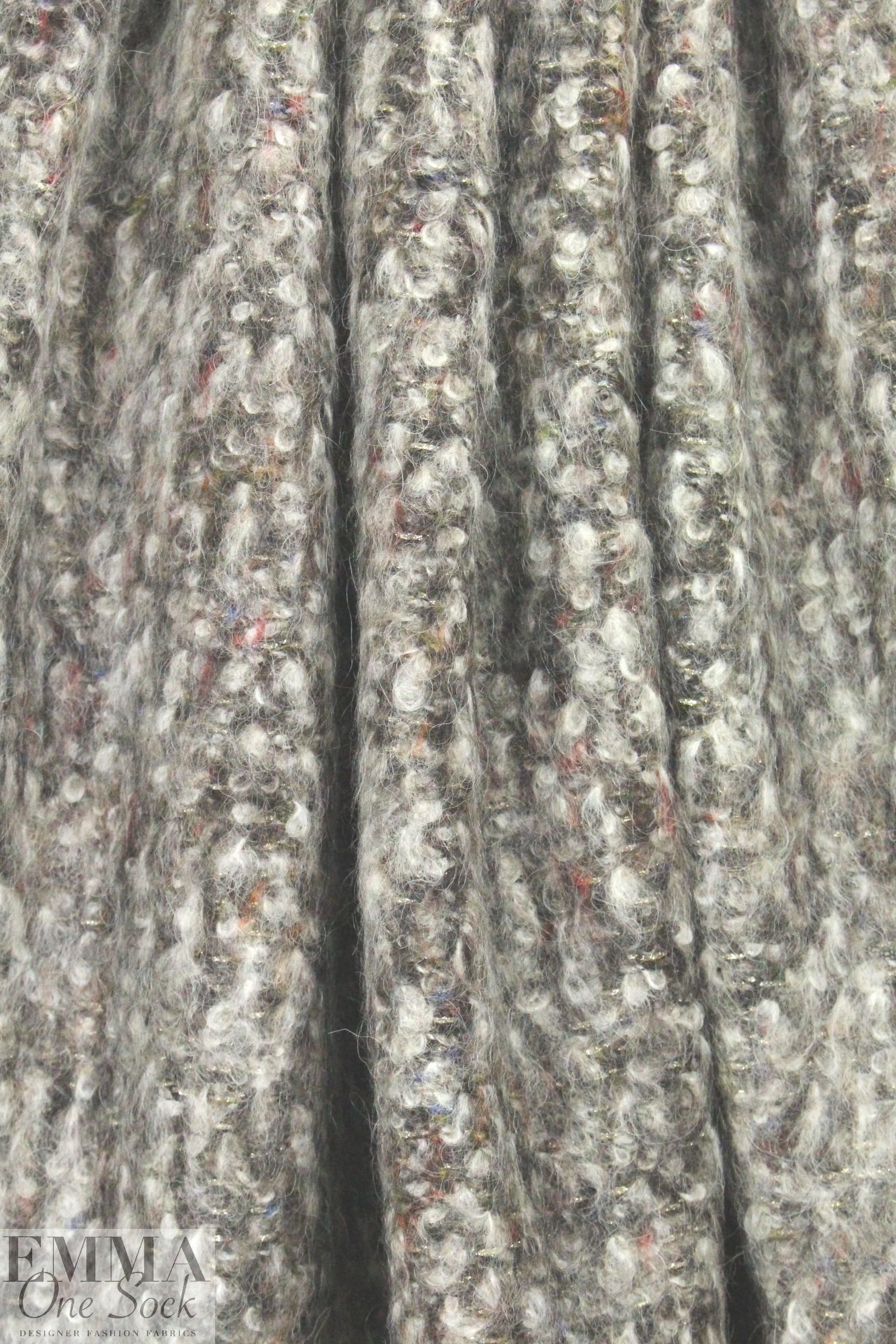 Italian wool/mohair blend sparkle boucle' 1.5 yds