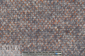 Italian wool boucle' - storm/pumpkin