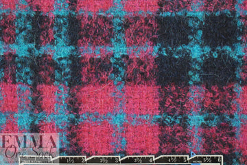 Italian wool/mohair/alpaca boucle' - pink/sky