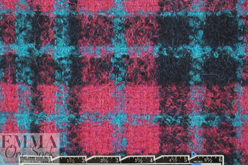 Italian wool/mohair/alpaca boucle' - pink/sky 2 yd