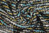 Italian wool blend 2-ply boucle' - turq/gold/black .625 yds