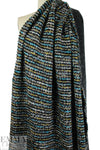 Italian wool blend 2-ply boucle' - turq/gold/black