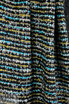 Italian wool blend 2-ply boucle' - turq/gold/black 1.875 yd