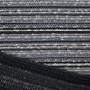 Italian cotton novelty weave textured stripe - ecru/gray/black 1 yard