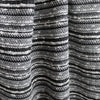 Italian cotton novelty weave textured stripe - ecru/gray/black 1 yard