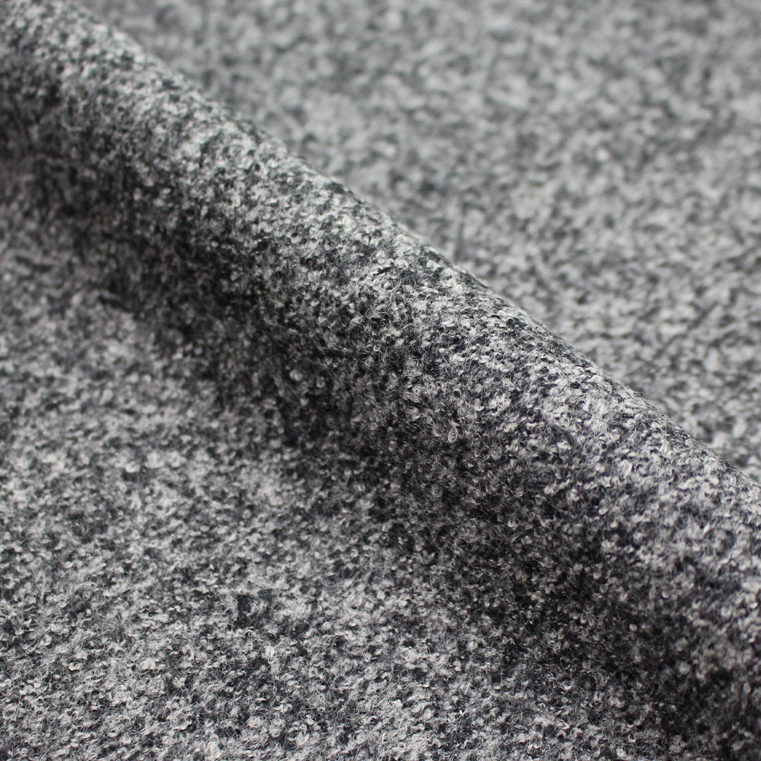 Etr0 micro-boucle' tweedy wool knit - salt and pepper 1.4 yds