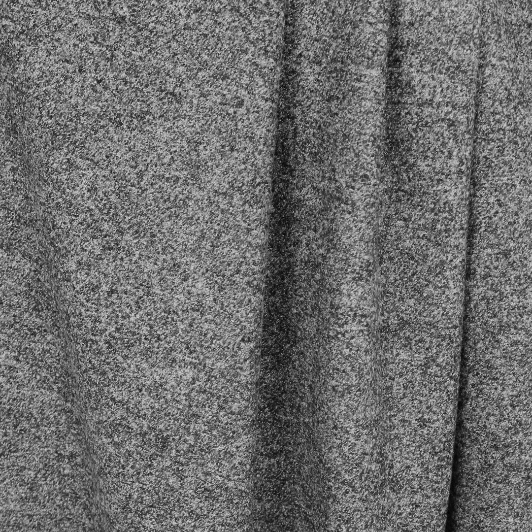 Etr0 micro-boucle' tweedy wool knit - salt and pepper 1.4 yds