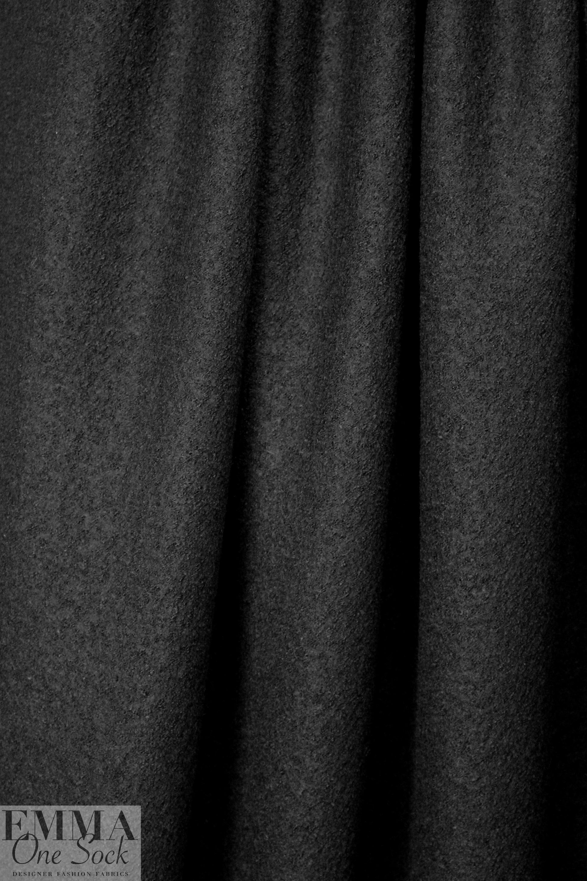viscose/wool boucle' knit suiting - black 1.5 yds