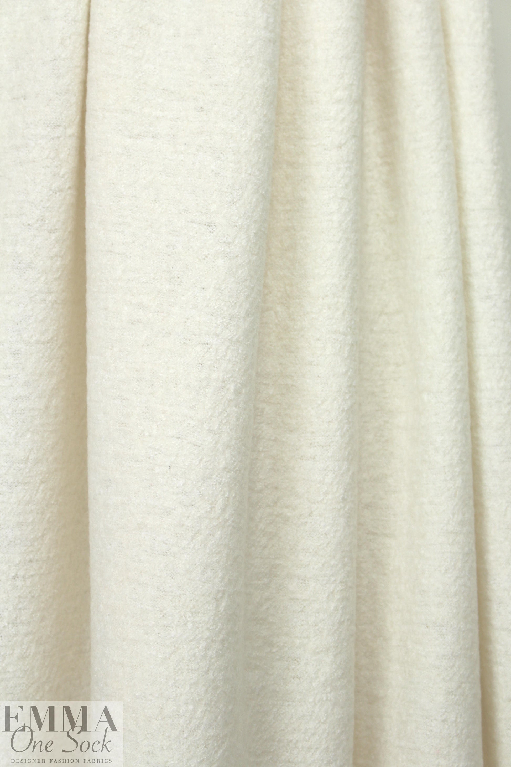 viscose/wool boucle' knit suiting - vanilla 1.125 yd