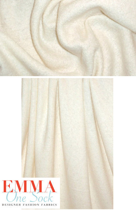 viscose/wool boucle knit suiting - vanilla 1.375 yds