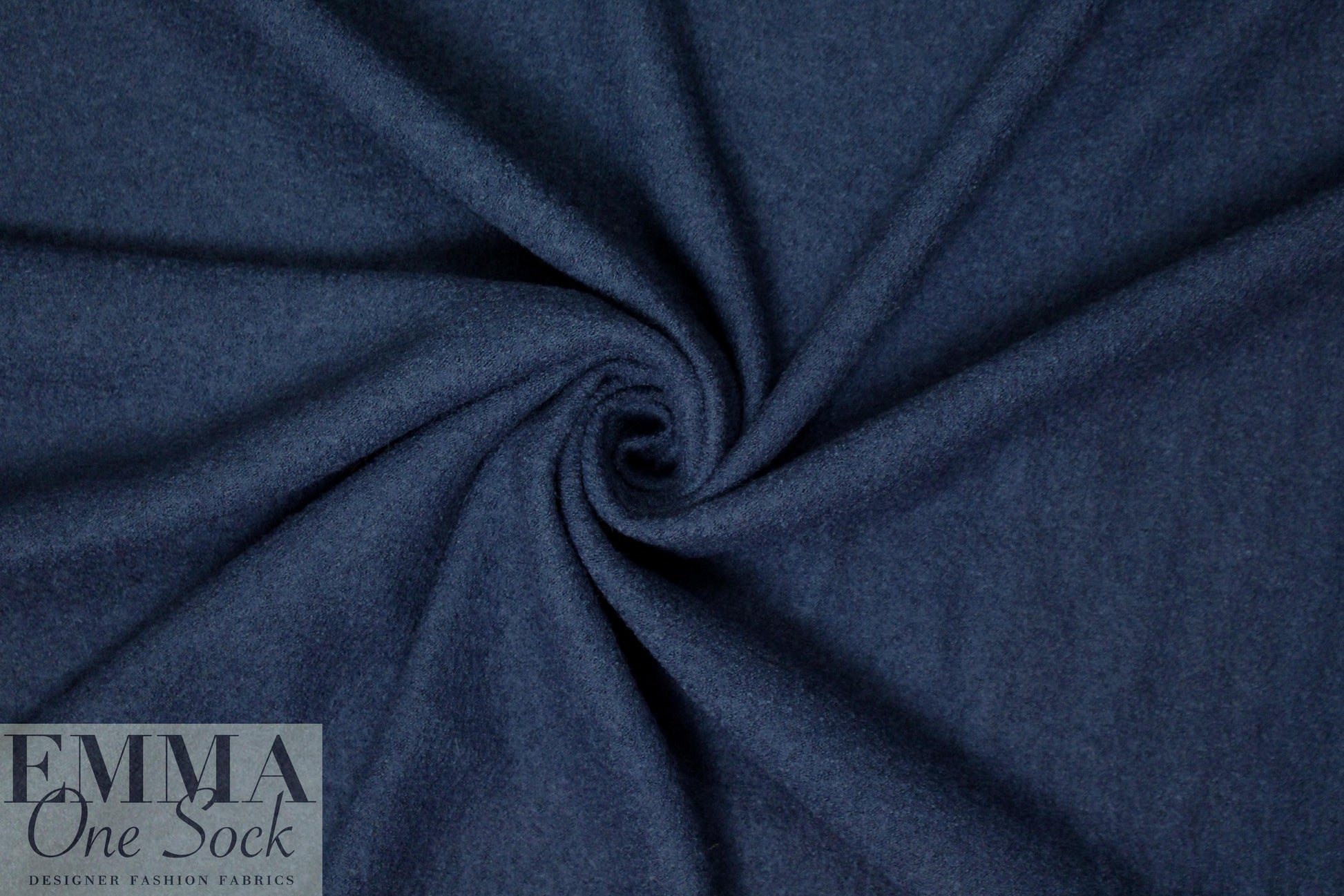 viscose/wool boucle' knit suiting - navy 1.75 yd