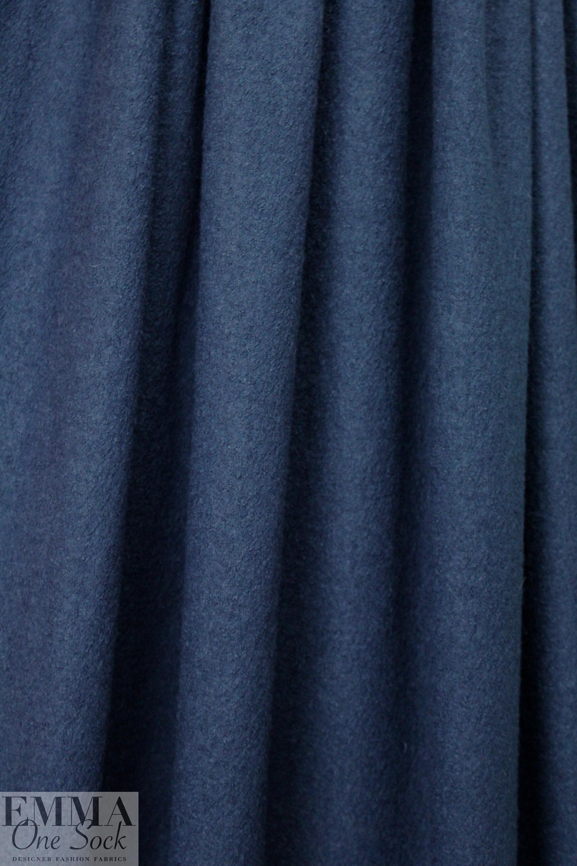 viscose/wool boucle knit suiting - navy .625 yds