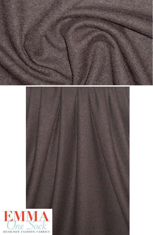 viscose/wool boucle knit suiting - espresso 1.66 yds