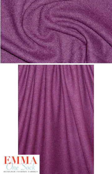 viscose/wool boucle knit suiting - plum 1.75 yds