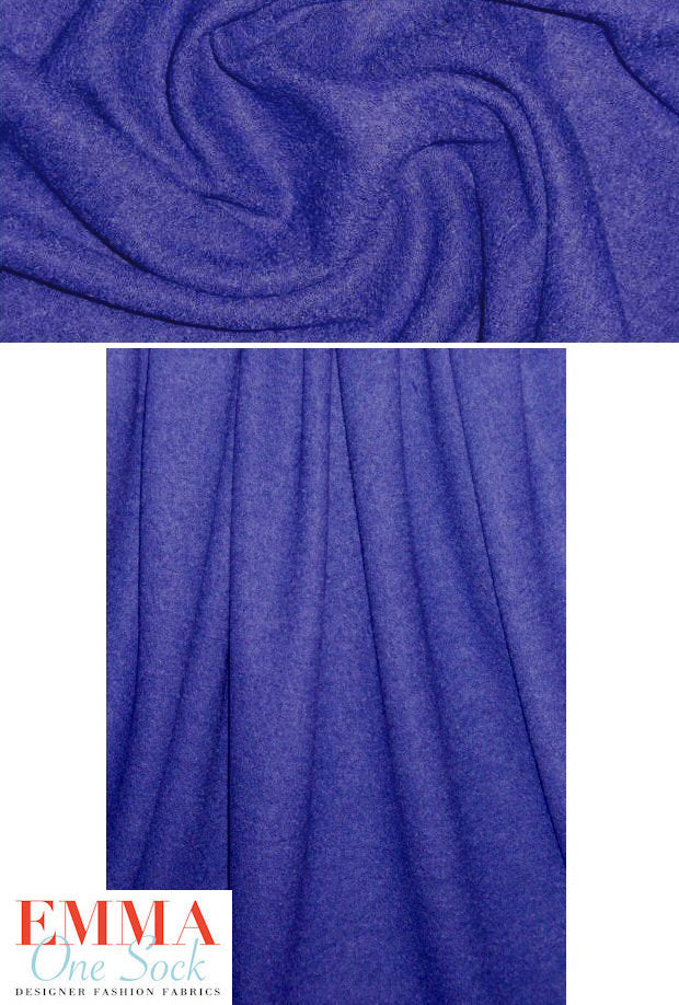 viscose/wool boucle knit suiting - royal purple 1.375 yd